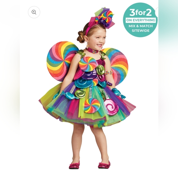 Chasing Fireflies Candy Fairy Halloween Costume- size 10 - Picture 5 of 5